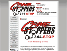 Tablet Screenshot of crimestoppersbr.com